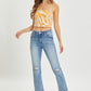 RISEN Full Size High Rise Distressed Cropped Straight Jeans