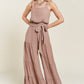 ELASTIC STRAP TIERED JUMPSUIT