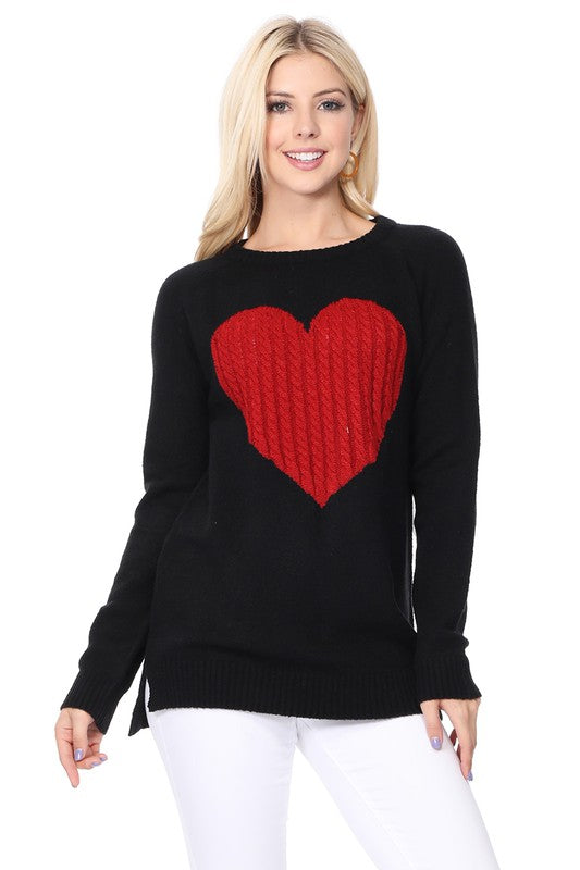 Cozy Heart Pullover Sweater