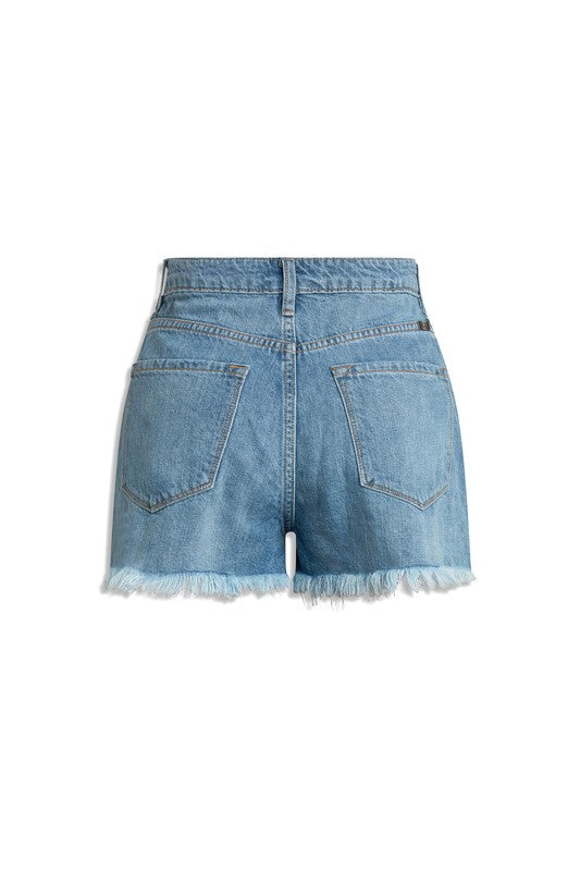 High Rise Denim Shorts