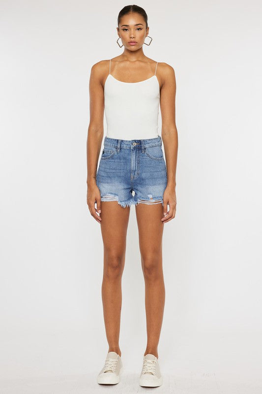 High Rise Denim Shorts