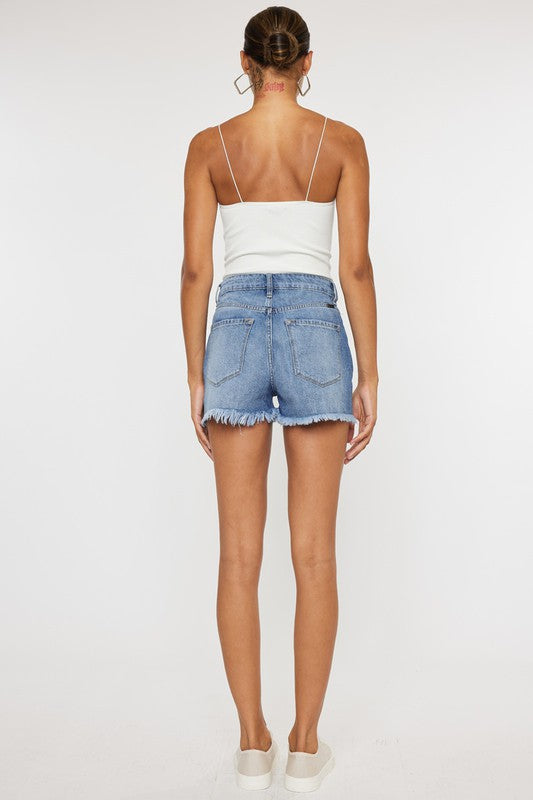 High Rise Denim Shorts