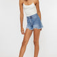 High Rise Denim Shorts