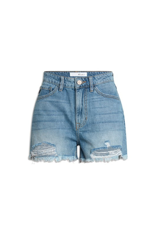 High Rise Denim Shorts