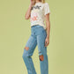 High Rise Distressed Wide Leg Jeans