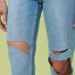 High Rise Distressed Wide Leg Jeans