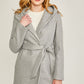 JQ Fleece Belted Hoodie Coat