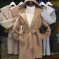 JQ Fleece Belted Hoodie Coat