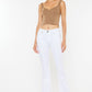 Mid Rise White Flare Jeans