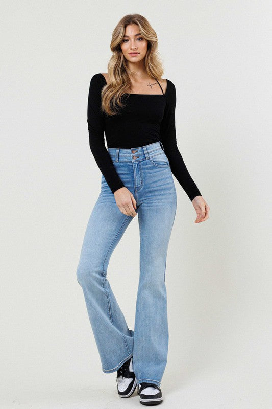 High Waisted Flare Jean