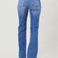 High Rise Distressed Straight Leg