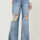 High Rise Wide Leg In Vintage Acid Wash