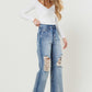 High Rise Wide Leg In Vintage Acid Wash