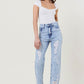 High Waisted Straight Leg In Vintage Acid Wash