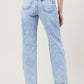 High Waisted Straight Leg In Vintage Acid Wash