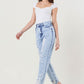 High Waisted Straight Leg In Vintage Acid Wash