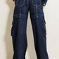 Cargo Pocket Wide Jeans