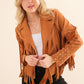 Studded Fringe Open Western Jacket