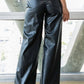 Vegan Leather Wide Leg Pants