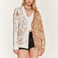 Paisley And Heart Print Cardigan