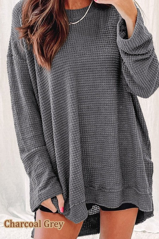 Waffle Knit Top