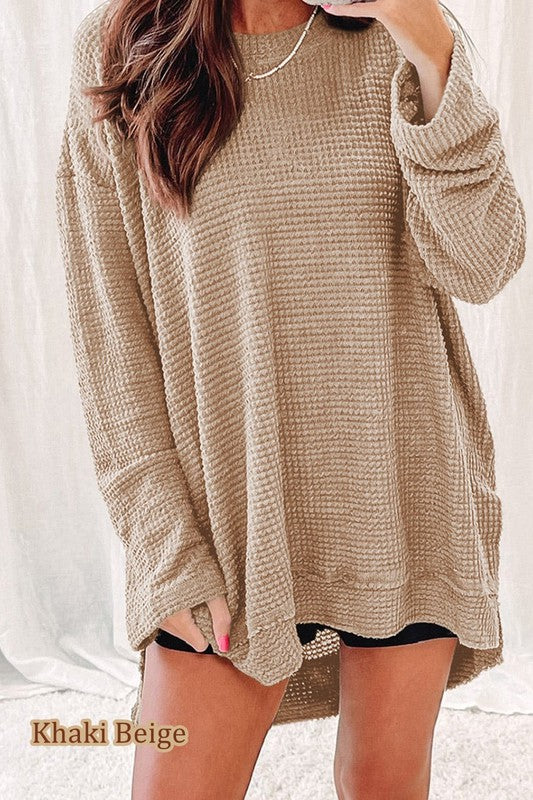 Waffle Knit Top