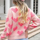 Heart Print Sweater