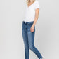 HIGH RISE ANKLE SKINNY HEM DETAILS