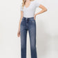 Distressed High Rise Cropped denim