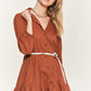 SOLID FLARE SHIRT DRESS