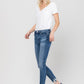 HIGH RISE ANKLE SKINNY HEM DETAILS