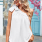 Tied One-Shoulder Blouse