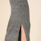 V-Neck Sweater Maxi Dress