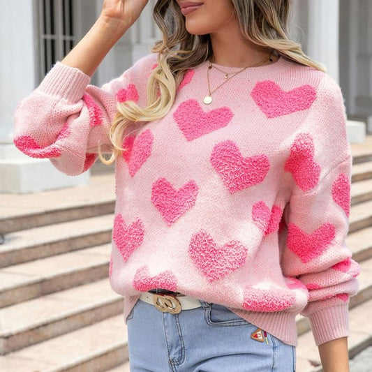 Heart Print Sweater