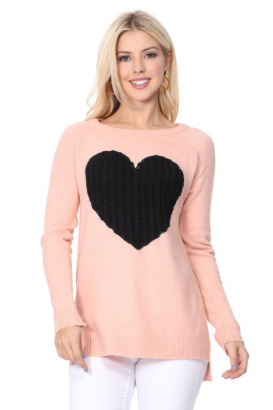 Cozy Heart Pullover Sweater