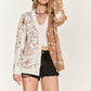 Paisley And Heart Print Cardigan