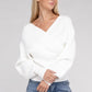 Cross Wrap Pullover Sweater