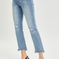 RISEN Full Size High Rise Distressed Cropped Straight Jeans