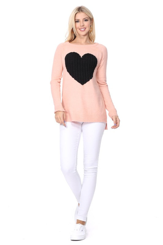 Cozy Heart Pullover Sweater