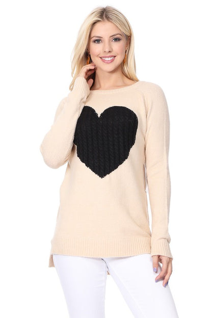 Cozy Heart Pullover Sweater