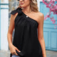 Tied One-Shoulder Blouse