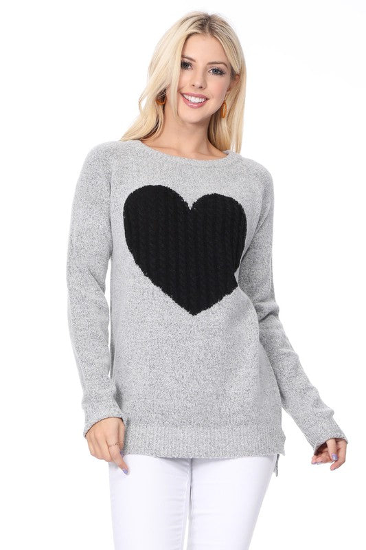 Cozy Heart Pullover Sweater