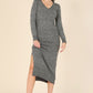 V-Neck Sweater Maxi Dress