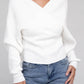 Cross Wrap Pullover Sweater