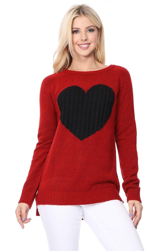 Cozy Heart Pullover Sweater