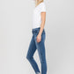 HIGH RISE ANKLE SKINNY HEM DETAILS