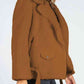 Zip-Up Belted Sherpa Jacket