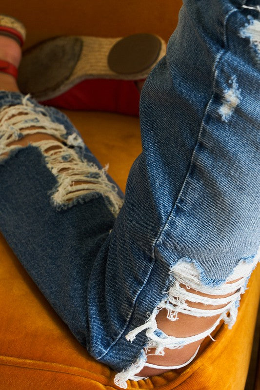  Woman in jeans and black shirt