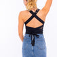 Criss-cross tie back cami