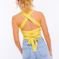 Criss-cross tie back cami